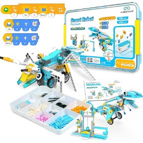 makerzoid 200-in-1 Scratch Jr Coding Robot Kit - STEM Smart Robot Premium Educational Toy - Junior Programming Learning Kit - DIY Robotics Kit for Kids