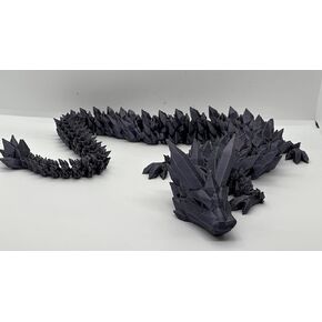 Crystal Dragon - Articulated Flexi Dragon - 3D Printed Gift (Adult, Purple/Blue/Green)