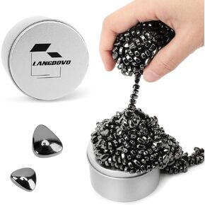 Magnetic Putty Over 1000 Weak Magnetic Beads Fidget Ferrite Putty Crags Magnetic Stones Fun Quiet Magnetic Balls Fidget Toys for Office and Desk (Black)