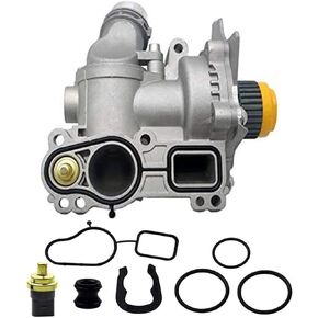 Aluminum Electric Engine Water Pump Assembly Replacement for Audi A3 A4 A6 Q3 Q5 TT VW Tiguan Jetta Golf GTI Eos Beetle CC 2.0T TSI Replace 06H121026AB