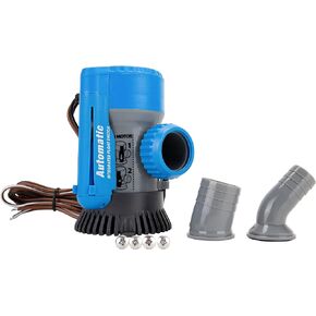 TRAC-Outdoor Products Automatic Bilge Pump, 800/1100 GPH, 3/4" & 1-1/8" Outlet - Designed for Easy Installation and Retrofitting - Ideal for All Watercraft (69311) (3004.7234)