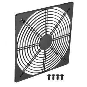 PATIKIL 203mm Computer Fan Filter Grill with Screws, 1 Pack ABS Plastic Frame Ventilator Grill Protector Mesh Dustproof Case Cover for Computer, Fan, Black