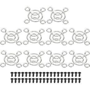 PATIKIL 34mm Filter Grill with Screws, 10 Pack Chrome Plated Iron Frame Ventilator Grill Protector Mesh Dustproof Case Cover for Computer, Fan, Silver Tone