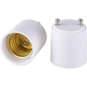 Onite GU24 to E27 E26 Adapter for LED Bulb, GU24 to Medium Base Converts Your Pin Base Fixture to Standard Screw-in Lamp Socket 2 Pack