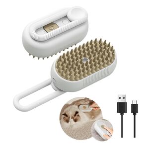 HERFST Steamy Cat Brush Pro, Upgraded 3 in 1 Cat and Dog Steam Hair Brush for Massaging and Cleaning Shedding Pets, Steamy Pet Hair Brush with Steam. in Saudi Arabia