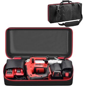 Case Compatible with Milwaukee 2646-20 M18 / 2646-21ct M18 Grease Gun, Bare Tool Portable Carrying Storage Organizer with Accessories Pocket Inside (Bag Only)