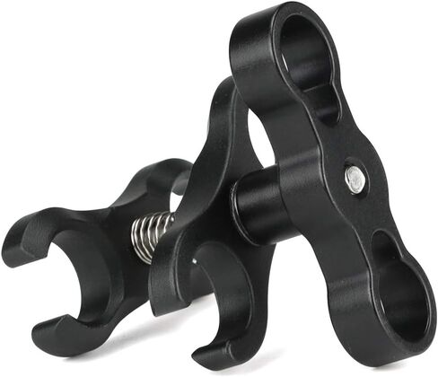 LIANQIAN Aluminum Alloy Clamp, Ball Joint Bracket Arm, Two Section Holder, Diving Essential Accessory Light Combination Fixed Clamp (CP-5) in Kuwait