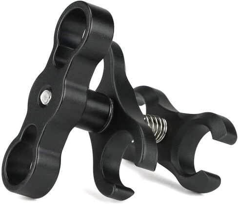 LIANQIAN Aluminum Alloy Clamp, Ball Joint Bracket Arm, Two Section Holder, Diving Essential Accessory Light Combination Fixed Clamp (CP-5) in Kuwait