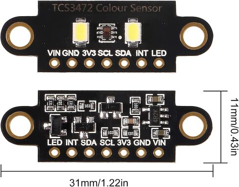 UMLIFE 3PCS RGB Color Sensor Module with IR Filter and White LED TCS34725 Color Recognition Sensor IIC RGB Development Board DIY Kit Electronic PCB Board for Arduino STM32 in Saudi Arabia