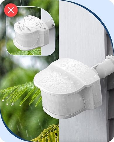 EDISHINE Outdoor Motion Sensor, 240° Detection Range & 60FT Detection Distance, 120V AC Replacement Motion Sensor, Dusk to Dawn Motion Sensor for Garage, Yard, Driveway, Porch, White, 2 Pack in Saudi Arabia