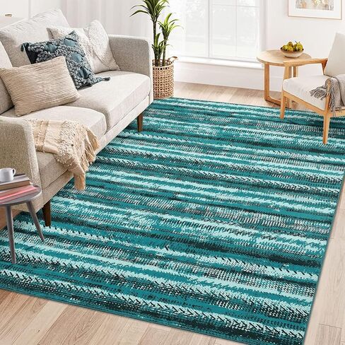 سجادة عداء المدخل الطويلة 2 × 6 سجادة عداء بوهو قابلة للغسل في الغسالة، سجادة عداء المطبخ، سجادة منطقة هندسية، غطاء أرضية مغربي، سجادة عداء للمدخل، غرفة المعيشة، غرفة النوم، المطبخ، أزرق in Kuwait