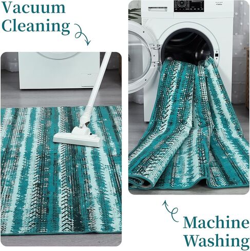 سجادة عداء المدخل الطويلة 2 × 6 سجادة عداء بوهو قابلة للغسل في الغسالة، سجادة عداء المطبخ، سجادة منطقة هندسية، غطاء أرضية مغربي، سجادة عداء للمدخل، غرفة المعيشة، غرفة النوم، المطبخ، أزرق in Kuwait
