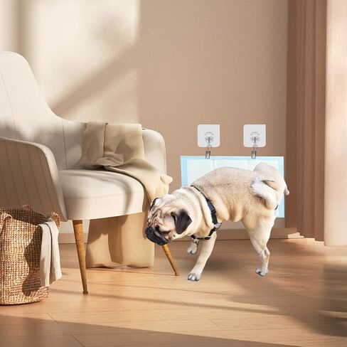 8 قطع من حامل وسادة التبول على الحائط لتدريب الكلاب على استخدام المرحاض في الأماكن المغلقة، حامل تبول الجراء مع خطاف ومشابك لاصقة قوية، حامل حائط لمنزل الكلاب من أي حجم لرفع أرجل الجراء in Kuwait