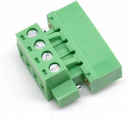 Oiyagai 10 Set 5.08mm Pitch Right Angle 4 Pin PCB Pluggable Terminal Blocks Connectors Green in Saudi Arabia