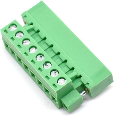 Oiyagai 10 Set 5.08mm Pitch Right Angle 4 Pin PCB Pluggable Terminal Blocks Connectors Green in Saudi Arabia