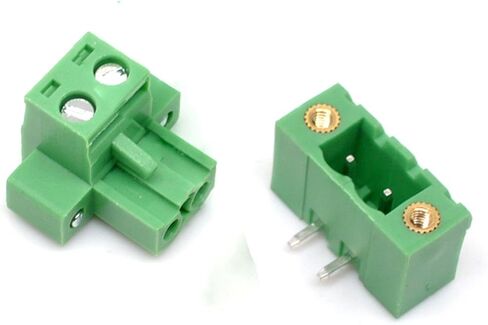 Oiyagai 10 Set 5.08mm Pitch Right Angle 4 Pin PCB Pluggable Terminal Blocks Connectors Green in Saudi Arabia