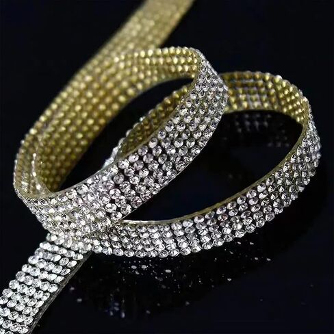 4PCS Bling Car Door Edge Guards Protector, Diamond Auto Side Door Anti-Collision Crash Strip Sticker, Crystals Vehicle Anti-Scratch Bumper Tape, Universal for SUV Truck Pickup (White) in Saudi Arabia