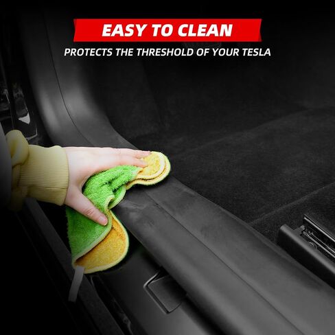 Leeiion حامي عتبة الباب لعام 2024 Tesla Model 3 Highland الباب الأمامي والخلفي حارس دخول لوحة جرجر السجاد الأمامي والخلفي عتبة تناسب 2024 Tesla Model 3 Highland الملحقات الداخلية - حزمة من 4 in Kuwait
