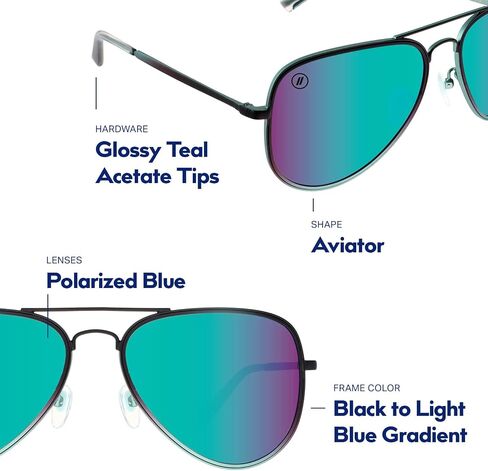 سلسلة نظارات Blenders A - نظارات شمسية مستقطبة بنمط Aviator - حماية 100% من الأشعة فوق البنفسجية - للرجال والنساء in Kuwait