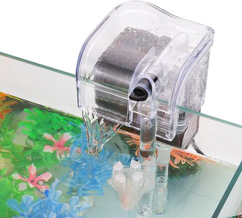 فلتر خزان الأسماك المعلق الخارجي XEOGUIYA، نظام ترشيح الشلال لخزان الأسماك بسعة 3-8 جالون in Kuwait