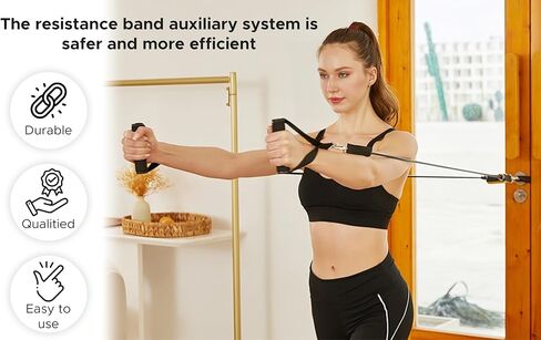 Picco Pilates Bar Kit with Resistance Bands, Exercise Bar with AB Roller,Squat,Glutes, Ankle Straps,at Home Workout Equipment in Saudi Arabia