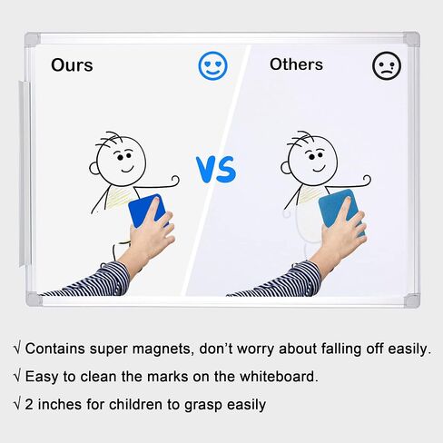 Dry Erase Erasers, 48 Pack Magnetic Whiteboard Dry Eraser Chalkboard Cleaner Board Wiper for Kids, Student, Classroom, Teacher Supplies, Home and Office (4-Color, 2 x 2 x 0.79 Inch) in Saudi Arabia