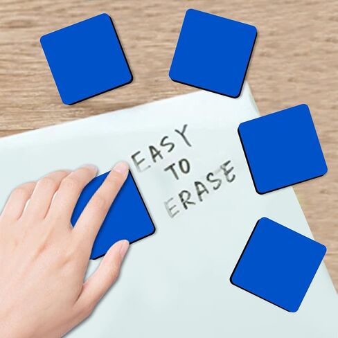 Dry Erase Erasers, 48 Pack Magnetic Whiteboard Dry Eraser Chalkboard Cleaner Board Wiper for Kids, Student, Classroom, Teacher Supplies, Home and Office (4-Color, 2 x 2 x 0.79 Inch) in Saudi Arabia