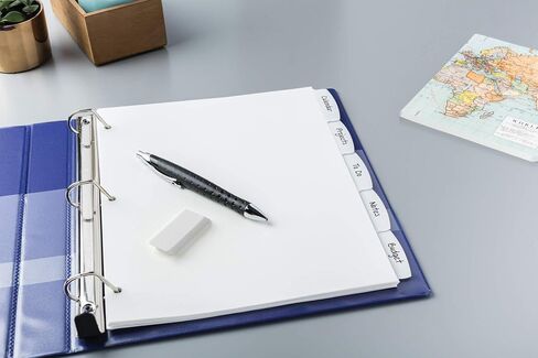 Avery Big Tab Write & Erase Durable Plastic Dividers for 3 Ring Binders, 5-Tab Set, White, 1 Set (16370) in Saudi Arabia