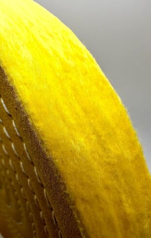 1 Pack Extra Thick Buffing Polishing Wheel 8 inch Yellow Treated Cotton Medium, 70 Ply – 1" Thick with 5/8 inch Arbor Hole for Bench Grinder – Ideal for Middle Step Buffing – Pack of 1 in Saudi Arabia