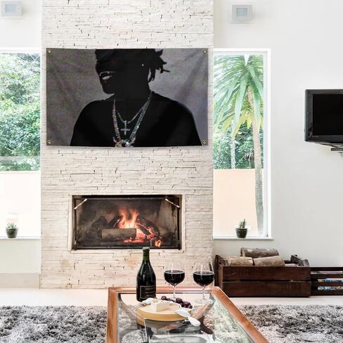Generic Hip Hop Music Style Album Banner American Rap Ken Singer Cars-on Tapestry 3x5 Feet Retro Aesthetic Wall Decoration Girl and Boy Adolescent Dormitory Decoration in Saudi Arabia