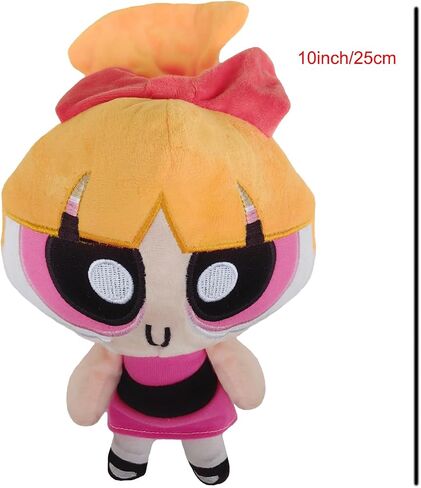 New 10 inch/25 cm Power Lovely Girl Plush Toys,Stuffed Toys Cartoon Character Plush Doll Gifts for Friends (Pink) in Saudi Arabia