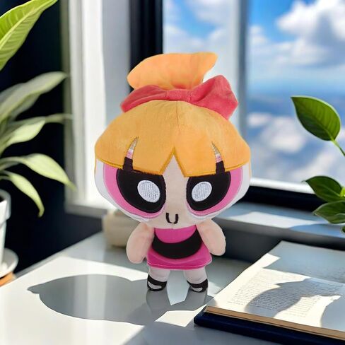 New 10 inch/25 cm Power Lovely Girl Plush Toys,Stuffed Toys Cartoon Character Plush Doll Gifts for Friends (Pink) in Saudi Arabia