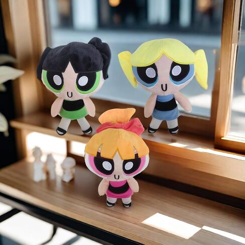 New 10 inch/25 cm Power Lovely Girl Plush Toys,Stuffed Toys Cartoon Character Plush Doll Gifts for Friends (Pink) in Saudi Arabia
