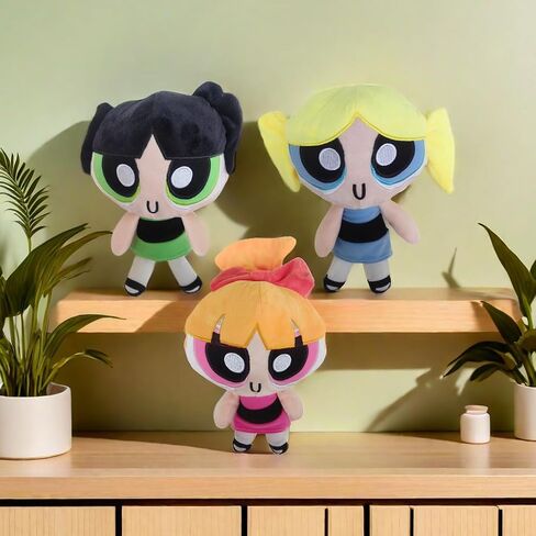 New 10 inch/25 cm Power Lovely Girl Plush Toys,Stuffed Toys Cartoon Character Plush Doll Gifts for Friends (Pink) in Saudi Arabia