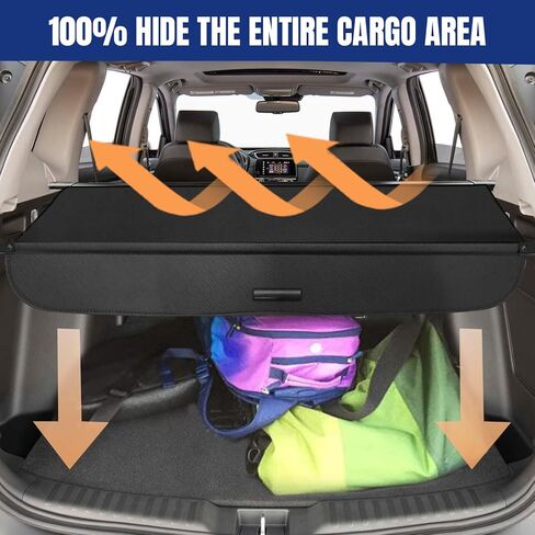 Cargo Cover for Honda CRV 2023 2024 with Extra Flaps Honda CRV Carbon Fiber Texture Cargo Cover Fit for Honda CRV 2023 2024 Retractable Aluminum Rear Tail Trunk Cargo Cover |Protect Privacy| in Kuwait