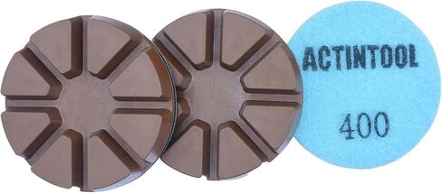3 inch Copper Bond Polishing Puck for Concrete Terrazzo Floor, Set of 3 Grit 30, 3" Copper Resin Hybrid Bond Polishing Pad for Concrete Floor Grinding Machine in Saudi Arabia