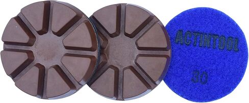 3 inch Copper Bond Polishing Puck for Concrete Terrazzo Floor, Set of 3 Grit 30, 3" Copper Resin Hybrid Bond Polishing Pad for Concrete Floor Grinding Machine in Saudi Arabia