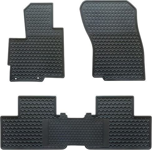 Megiteller Car Floor Mats Custom Fit for Mitsubishi Outlander (Only Sport Models) 2024 2023 2022 2021 2020 2019 2018 2017 & 2016-2011 Odorless Rubber (All Weather) Floor Liners Black in Saudi Arabia