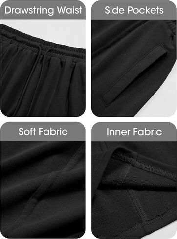 Fisoew Women's Sweat Shorts High Waisted Athletic Shorts Summer Casual Drawstring Loose Lounge Shorts with Pockets in Saudi Arabia