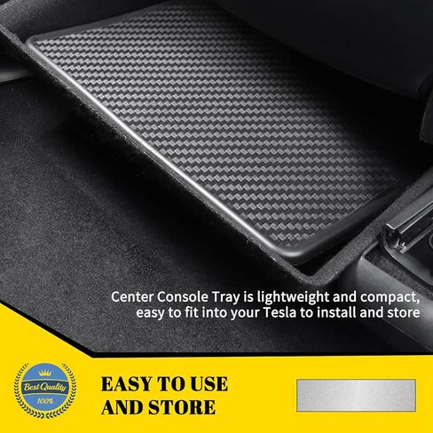 Car Eating Food Table Tray, Center Console Organizer for Tesla Model 3 and Y Accessories 2023, Food Tray Table for Eating, Anti-Slide Car Tray Organizer with Stability for Autopilot Road Trips in Saudi Arabia