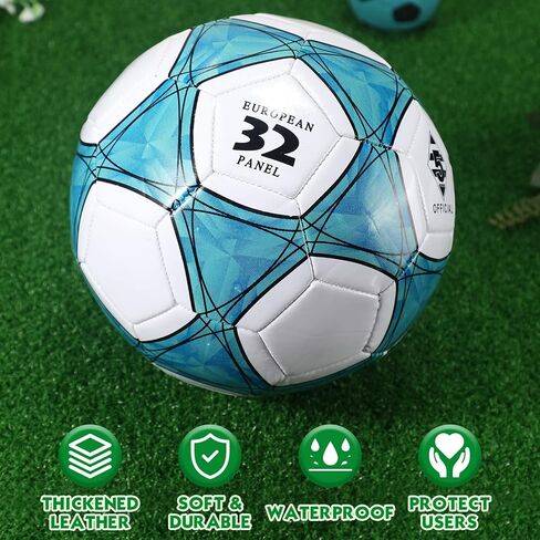 Deekin 6 Pcs Soccer Ball with Pump Official Size 5 Outside Sport Soccer Ball PVC Machine Stitched Football for Youth Adult Training Men Women Kids Soccer Players Christian Charity Donation Supplies in Saudi Arabia