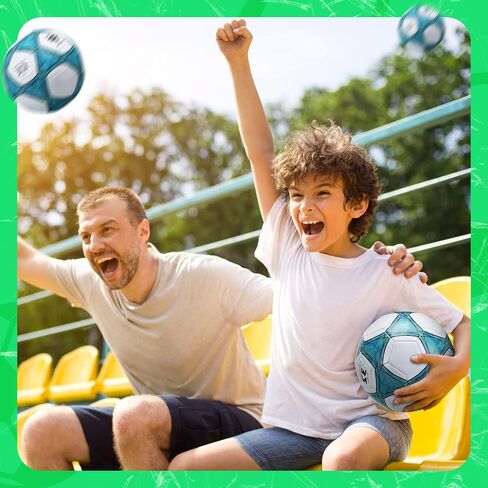 Deekin 6 Pcs Soccer Ball with Pump Official Size 5 Outside Sport Soccer Ball PVC Machine Stitched Football for Youth Adult Training Men Women Kids Soccer Players Christian Charity Donation Supplies in Saudi Arabia