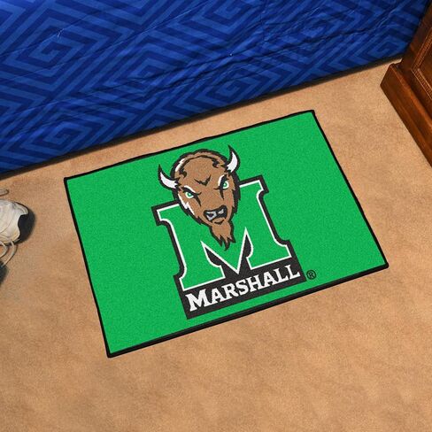 FANMATS 3908 Marshall Thundering Herd Starter Mat Accent Rug - 19in. x 30in. | Sports Fan Home Decor Rug and Tailgating Mat - Bison M Marshall Primary Logo in Saudi Arabia