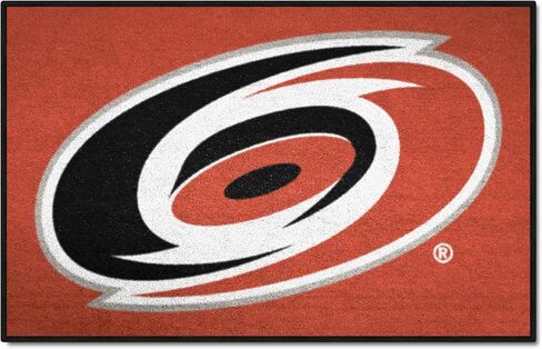 سجادة FANMATS 10528 Carolina Hurricanes Hockey Puck - 27 بوصة. القطر، تصميم قرص الهوكي، سجادة مميزة لمشجعي الرياضة in Saudi Arabia