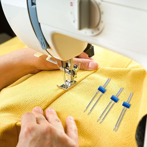 36 قطعة ماكينة خياطة إبرة مزدوجة دبابيس إبرة مزدوجة قابلة للتمدد مع 2 صندوق بلاستيكي خيط إبرة أوتوماتيكي وإكسسوار لآلة الخياطة المنزلية 3 أحجام مختلطة 2.0/90، 3.0/90، 4.0/90 in Kuwait