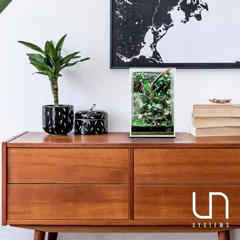 حوض أسماك Ultum Nature Systems فائق الوضوح بدون إطار - حوض أسماك زجاجي منخفض الحديد بحواف متدرجة 45 درجة، بسُمك 5 مم - 12 مم، يتضمن حصيرة تسوية (16T، طويل، 1.6 جالون) in Kuwait