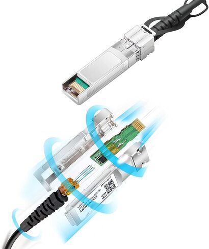 SFP+ DAC Twinax Cable - SFP Patch Cable,10GBASE-CU Passive Direct Attach Copper SFP Cable for Cisco SFP-H10GB-CU2M,Ubiquiti UniFi UC-DAC-SFP+,Meraki,Fortinet,D-Link,5-Meter(16ft) in Saudi Arabia
