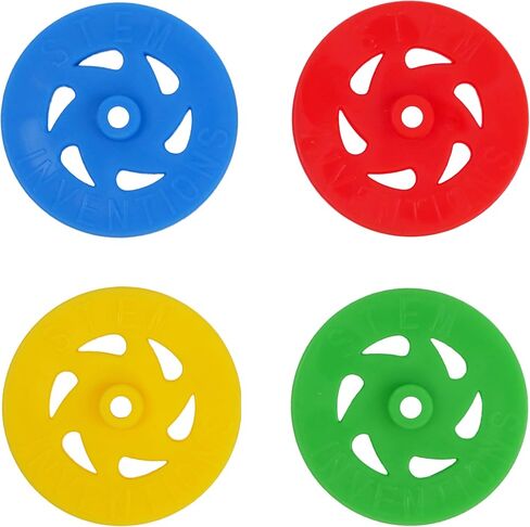 You Make Plastic Project Wheels with 1/8" Hole - Pack of 100 pcs - Designed for Science and Engineering Car Projects in Kuwait