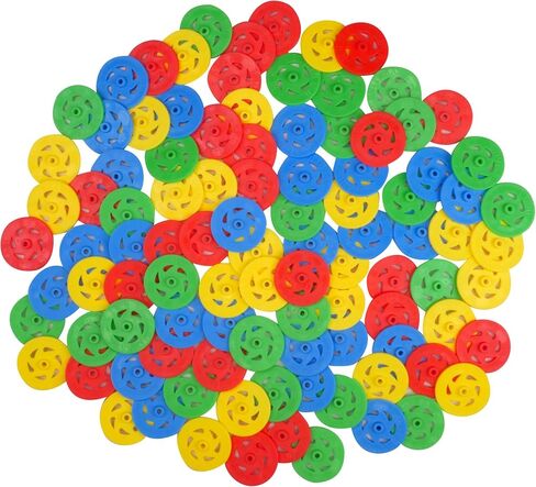 You Make Plastic Project Wheels with 1/8" Hole - Pack of 100 pcs - Designed for Science and Engineering Car Projects in Kuwait