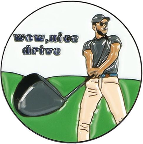 New Golf Ball Position Cap Clip Golf Clip Mark 25mm Round Coin Metal Ball Position Mark in Saudi Arabia
